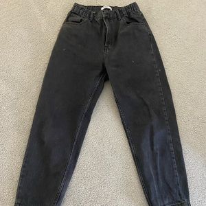 Pull & Bear Black Mom Jeans, stretch waist